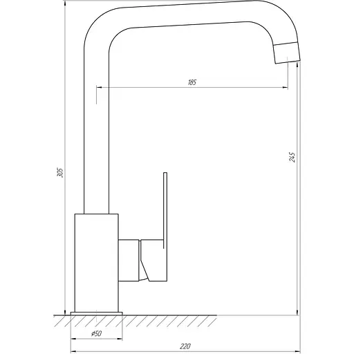 Змішувач для кухні TOPAZ BARTS TB 07423-H36 - фото 4