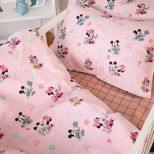 Комплект постільної білизни MirSon Бязь 20-0042 Pink Mikey Mouse 220х240 рожевий (2200010273007) - фото 5