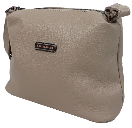 Женская кожаная сумка через плечо Borsacomoda бежевая sum0028735 - фото 2