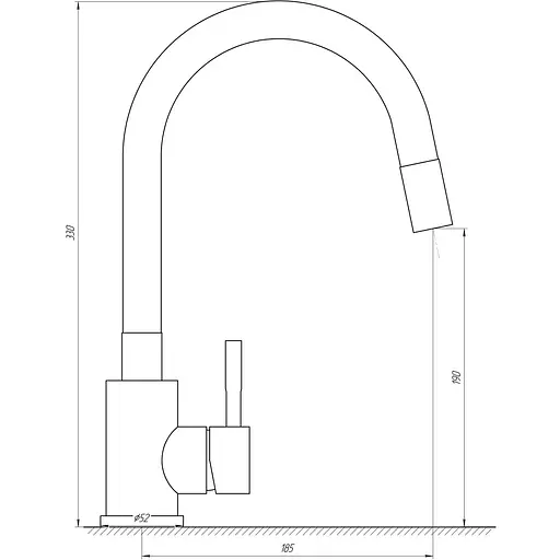 Змішувач для кухні Globus Lux ALPEN SUS-203SW - фото 4