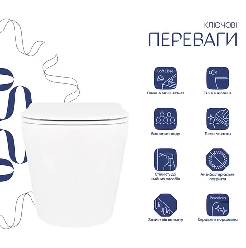 Унитаз подвесной Qtap Scorpio Ultra Quiet, с сиденьем Slim Duroplast/Soft-close/Quick relase QT14332380ASW - фото 2