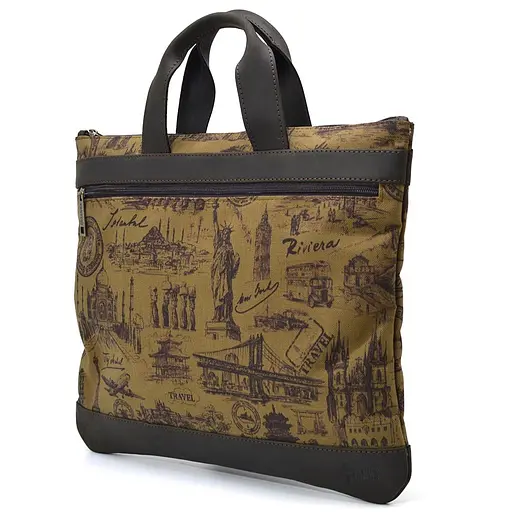 Кожаная мужская сумка TARWA 34х24х1 см sum0026089 - фото 4