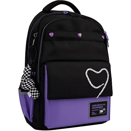 Рюкзак шкільний Yes Purple Hearts TS-48