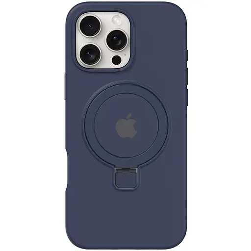Чохол Epik Silicone Case Full Protective with Ring для Apple iPhone 16 Pro 6.3 Dark Blue