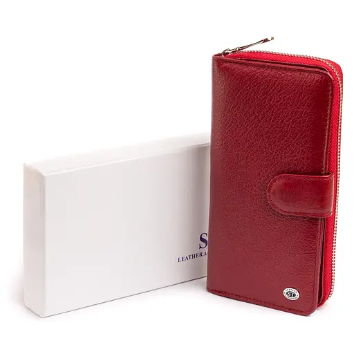 Женский кожаный кошелек ST Leather 19х9.5х2.5 см acs0016016 - фото 7
