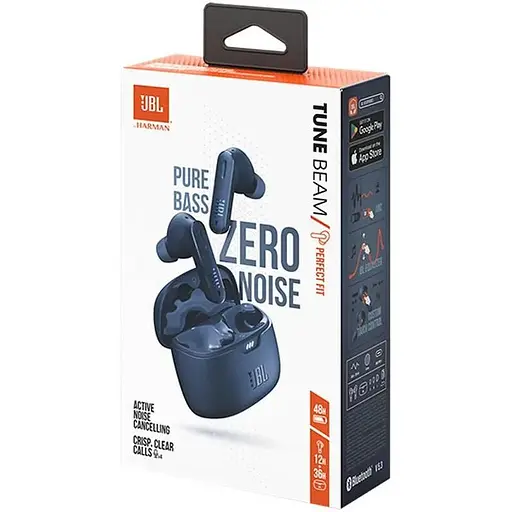 Бездротові навушники JBL Tune Beam стерео блютуз гарнітура (JBLTBEAMBLU) синя - фото 4