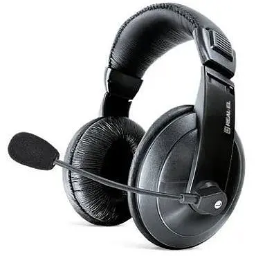 Наушники Real-El GD-750MV черные с микрофоном Джек 3,5мм (GD-750MV) - фото 1