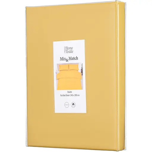 Простирадло Ardesto Mix&Match, 240x260см, 100% бавовна, сатин, жовтий (ART2426FSS) - фото 1