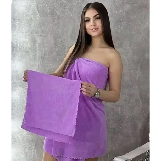 Набор полотенец из микрофибры для лица и тела 2 шт. - фото 3