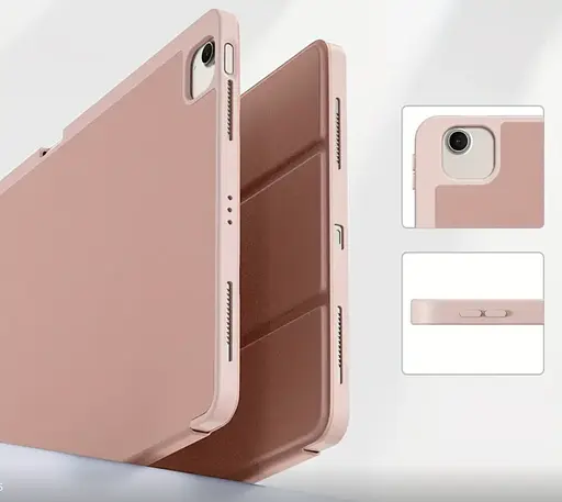 Чехол-книжка DK для Apple iPad Air 13" M2 2024 экокожа/силикон Smart Case cлот cтилус (017899) pink sand - фото 3