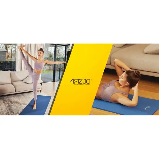 Коврик (мат) спортивный 4FIZJO NBR 1 см для йоги и фитнеса Blue 4FJ0014 (P-5907222931028) - фото 5