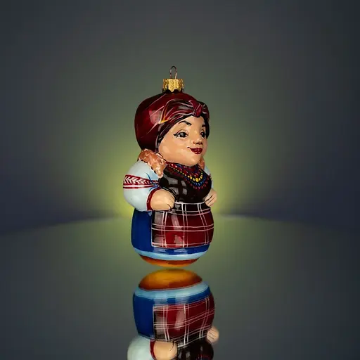 Ялинкова прикраса Різдвяні історії Кума-господиня скло (4820001165616) - фото 3