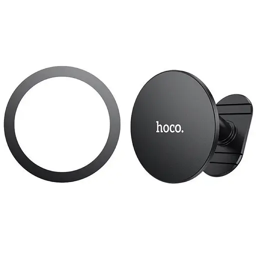 Автотримач для телефона HOCO H13 Fine jade ring magnetic car holder(center console) Black - фото 3