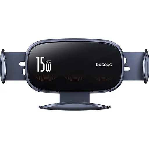 Автодержатель для телефона с БЗП Baseus LightChaser Series Triple-Coil Wireless Charging Electric Car Mount Cluster черный - фото 3