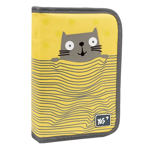 Шкільний пенал твердий Yes одинарний з двома клапанами HP-04 Kitty - фото 1