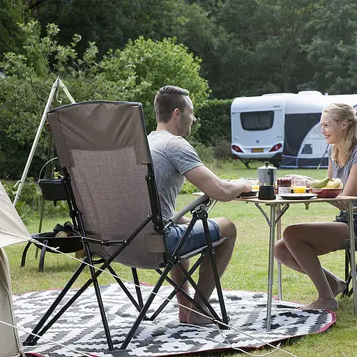 Коврик для пикника Bo-Camp Falconwood Round 200x200x1 см черно-белый (4271100) - фото 4