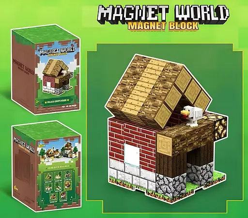 Магнітний конструктор Minecraft Сільський будиночок на 49 деталей (T9906) - фото 4