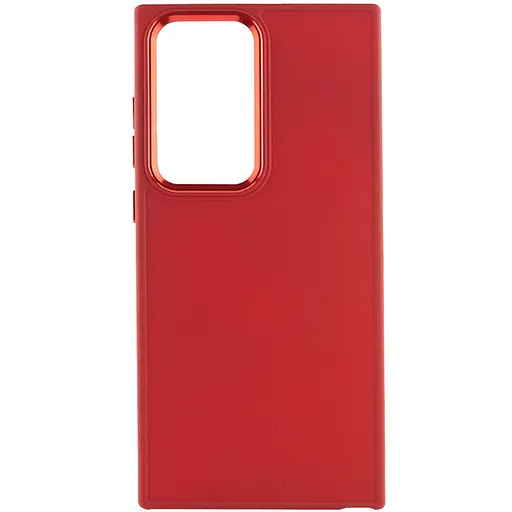 TPU чехол Bonbon Metal Style для Samsung Galaxy S23 Ultra Красный / Red - фото 2