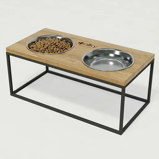 Hollky Base XL20 — миски на підставці для великих собак (2 × 1,8 л)