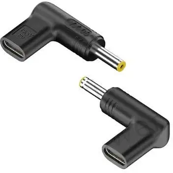 Переходник Type-C to DC Adapter YX-06 PD19 5V 5.5 x 2.5 мм Acer Compe HP Черный