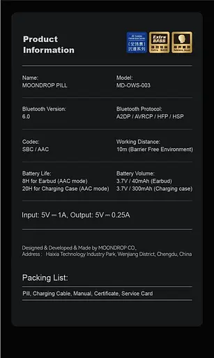Наушники Moondrop Pill Green — беспроводные ENC, Bluetooth 6.0 - фото 7