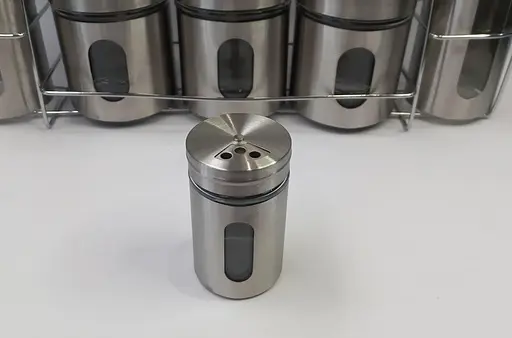 Органайзер набір для спецій на підставці із нержавіючої сталі Спецівниця Edenberg EB-18029 11 предметів Сірий - фото 3