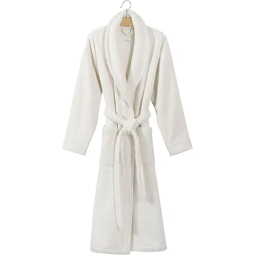 Халат Lotus Home Bold New off white махровый L белый (svt-2000022347884) - фото 2