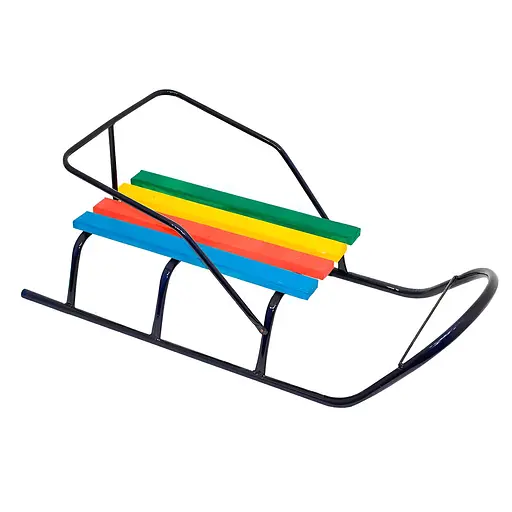 Санки «Класик-2» с круглыми полозьями, 90х40х36, синие