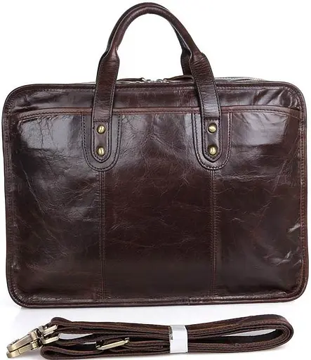 Чоловіча шкіряна сумка Vintage 38х26,5х15 см 000154327 - фото 2