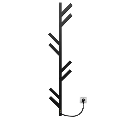 Електрична рушникосушарка Kosser Мадера 1200x255 ERL тайм. білий РМ01ERL, Чорний матовий, нижнее - фото 1