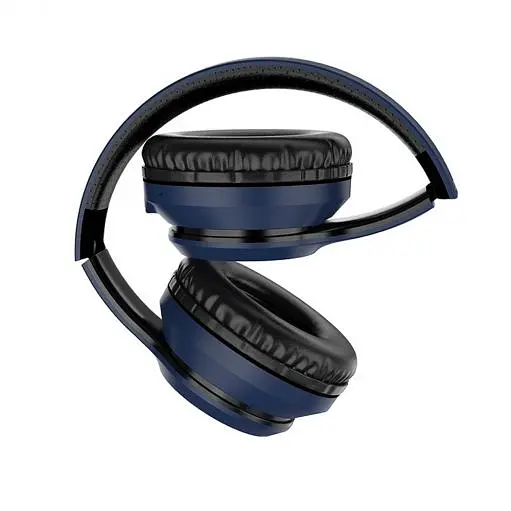 Блютуз Стерео Гарнитура Hoco W28 мятая упаковка Синий - фото 2