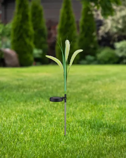 Вуличний світильник на сонячній батареї Goldlux 329431 Flora LED 3000K IP44 зелений - фото 2