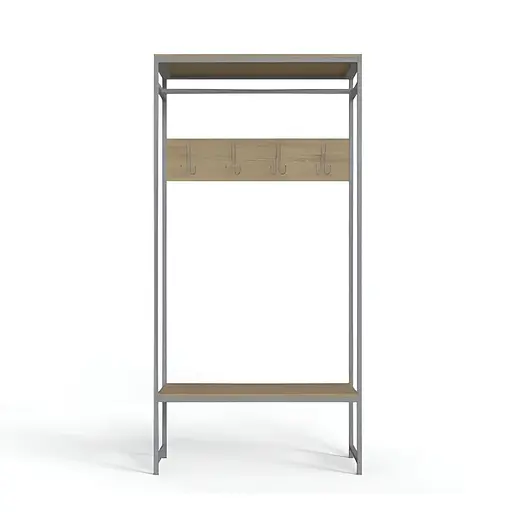 Вешалка напольная Ferrum-decor Трелис 14 180x90x38 серый ДСП Дуб Сонома 16мм (FRD-104358)