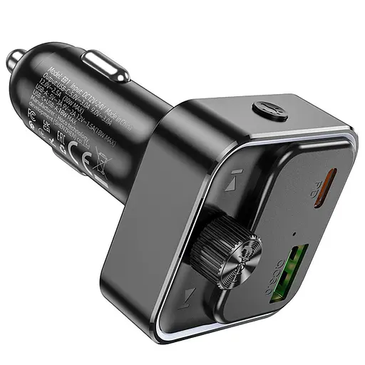 АЗУ FM модулятор Hoco E81 Fantasy 30W (1USB-A/1C) - фото 5