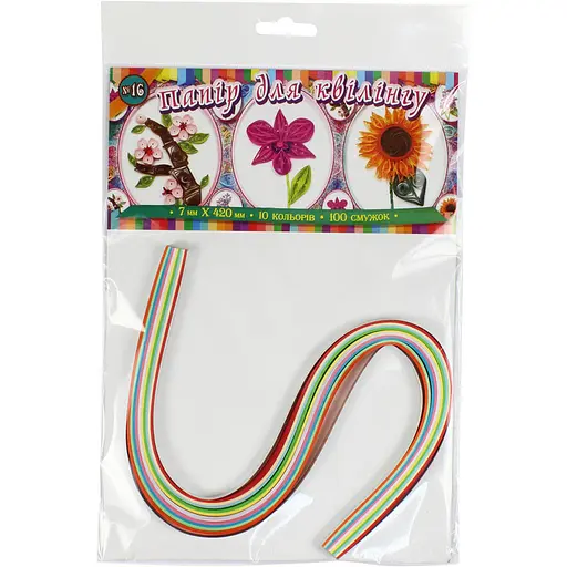 Набор для квиллинга №16 100шт/57м/420мм 10 цветов Рюкзачок (4820176891556) - фото 1