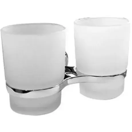 Склянка подвійна Haiba HB1808 HB0721 хром - фото 1