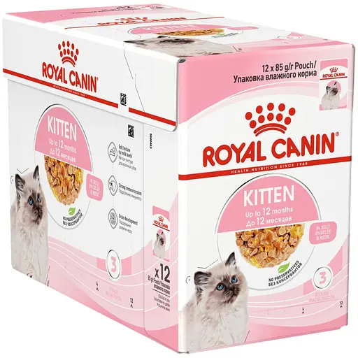 Влажный корм для котят Royal Canin Kitten Instinctive кусочки в желе 1.02 кг (12 шт. х 85 г)