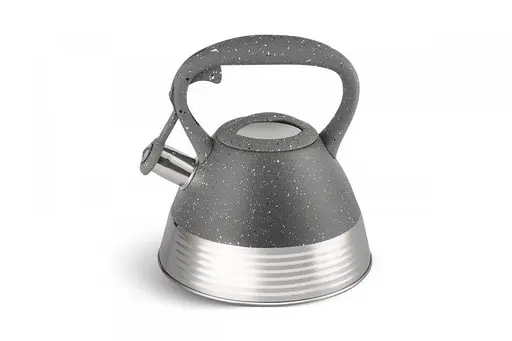 Якісний металевий чайник із свистком Edenberg EB-8827 із нержавіючої сталі для газової плити сірий - фото 1