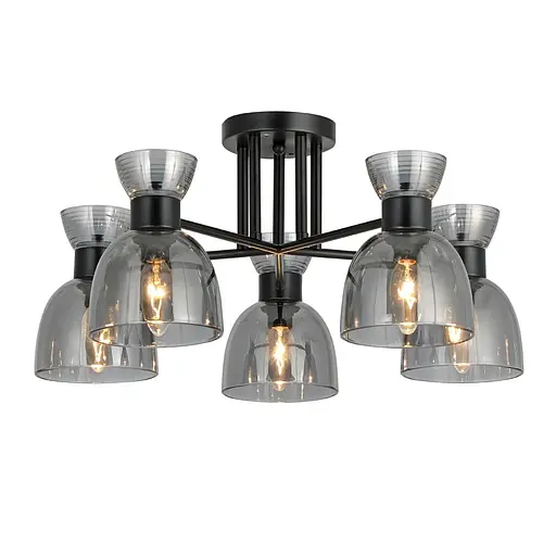 Люстра Ardero BL1250-1 MARSEILLE під лампу чорний - фото 1