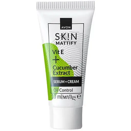 Крем-сироватка для обличчя Avon з вітаміном Е та екстрактом огірка Матовий ефект 10 мл (49469265) - фото 1