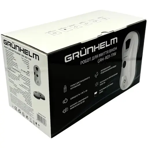 Робот для миття вiкон Grunhelm GRH-RD1-11W круглий 3 режими 30 мл білий (147806) - фото 7