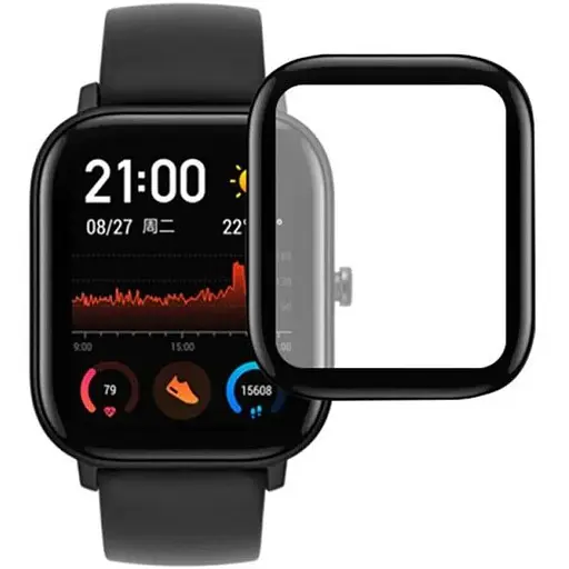 Защитная пленка Amazfeel для смарт-часов Amazfit GTS/GTS2 с рамкой 1 шт.