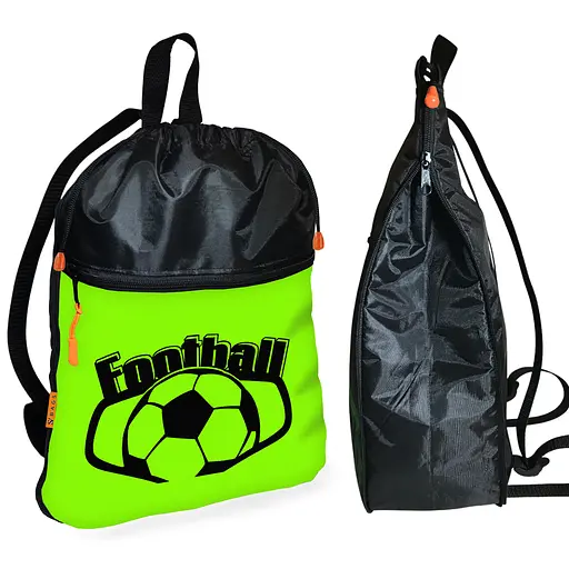 Рюкзак-мішок для школи з футбольним м'ячем дитяча сумка для взуття та спортивного одягу (01463)