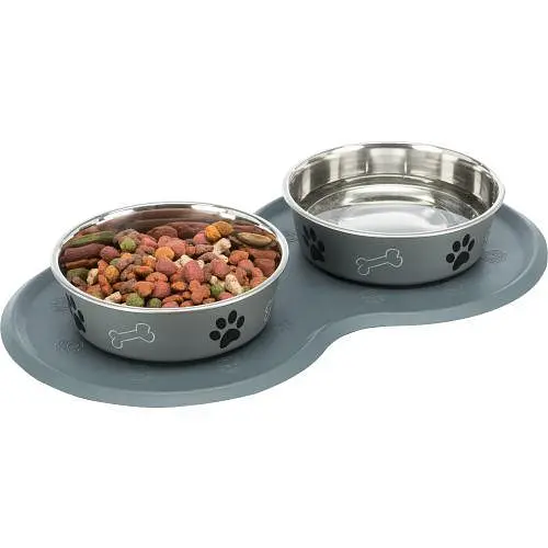 Килимок Trixie під миски для собак гумовий 45х25 см сірий - фото 2