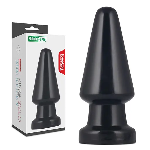 Анальна пробка LoveToy King-Sized Anal Shocker 19 см (чорний)