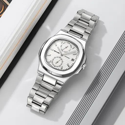 Наручний годинник чоловічий Skmei 2423 Silver Silver, 2423SISI (18371) - фото 4