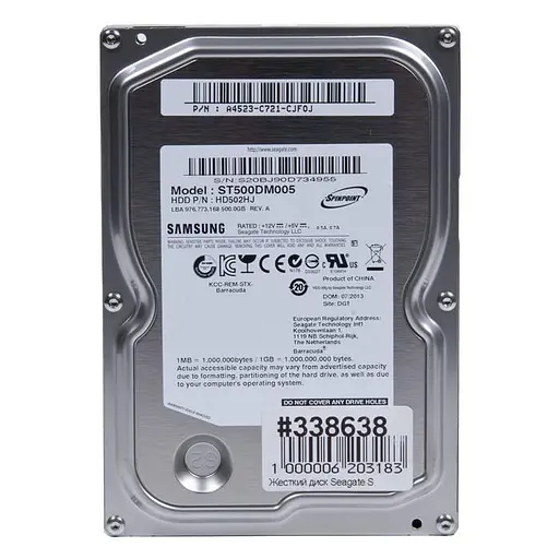 Жорсткий диск Seagate 3.5 Barracuda Spinpoint 500GB (ST500DM005) Б/в - фото 1