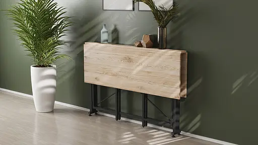 Стіл-книжка трансформер Оріон 3 Ferrum-decor 750x1150x880 Чорний метал ДСП Дуб Сан-Марино 16 мм (FRD-105082) - фото 8