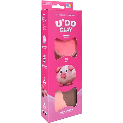 Набір для ліплення Strateg U'DO Clay Сільські тварини Бонні (31085) - фото 1