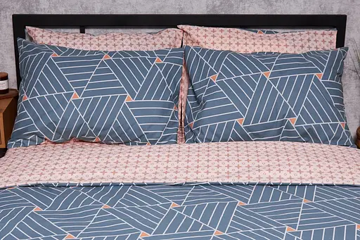 Комплект постельного белья Moon&Star Бязь Gold Люкс Petroleum семейный 160х220х2 наволочки 2х40х60 - фото 2